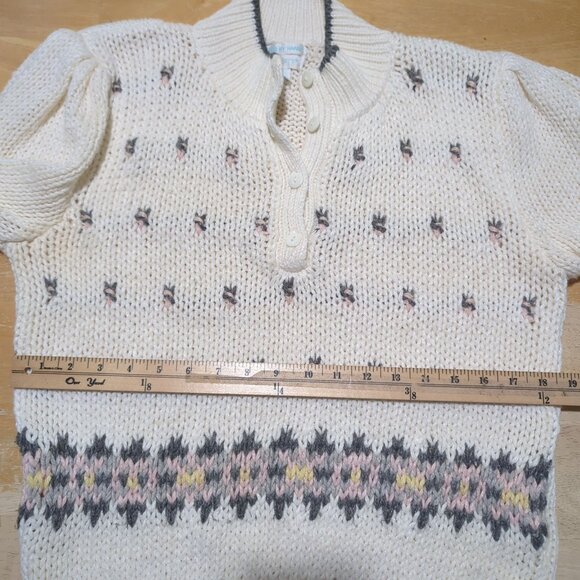 JAMIE SCOTT Vintage Women's sweater sz M long sleeve sweater knitted by hand - Picture 10 of 16